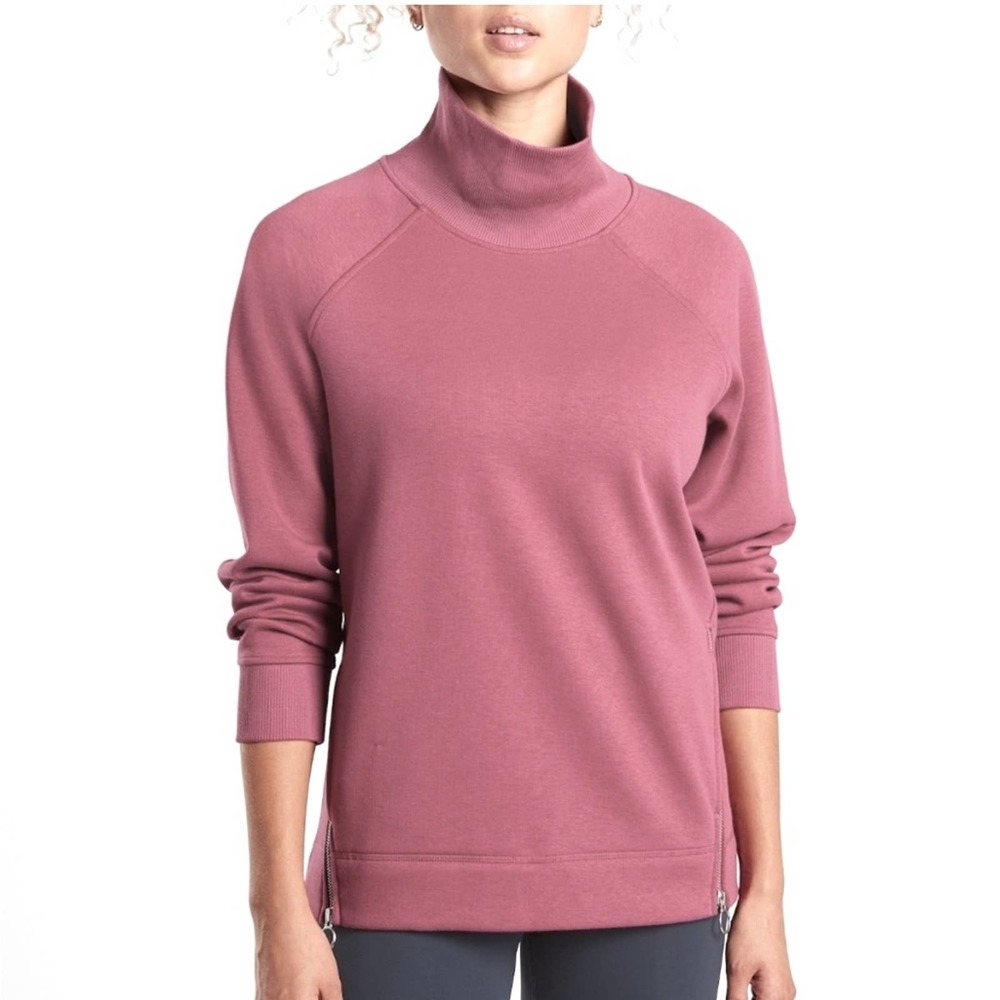 Athleta Pink Turtleneck Sweatshirt